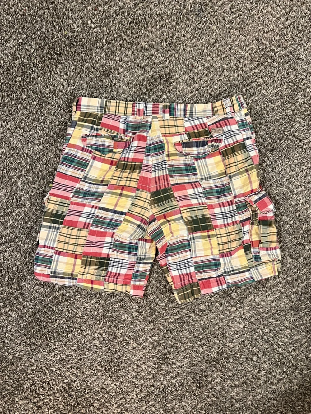 Daniel Cremieux Multicolor Madras Patchwork Cargo Shorts Beach Vacation Travel - Picture 6 of 6